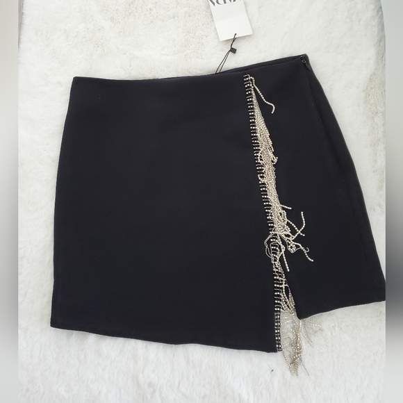 Zara Jewel fringed back skirt (M)( BNWT) - Picture 3 of 7